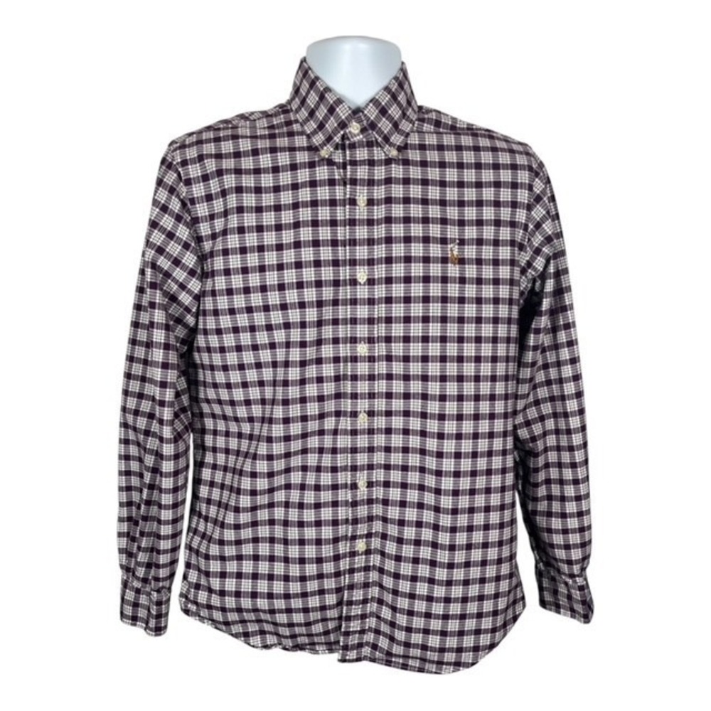Polo Ralph Lauren Mens Sz S Long Sleeve Oxford Button Down Plum Pony Logo-2224
